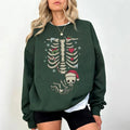 Christmas Pregnancy Announcement Sweatshirt, Maternity Christmas Sweater, Skeleton Pregnancy Reveal Expecting Mom To Be,...