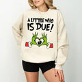 Christmas Pregnancy Reveal Sweatshirt, A Little Who Is Due Shirt, Christmas Holiday Maternity Sweatshirt, Christmas...
