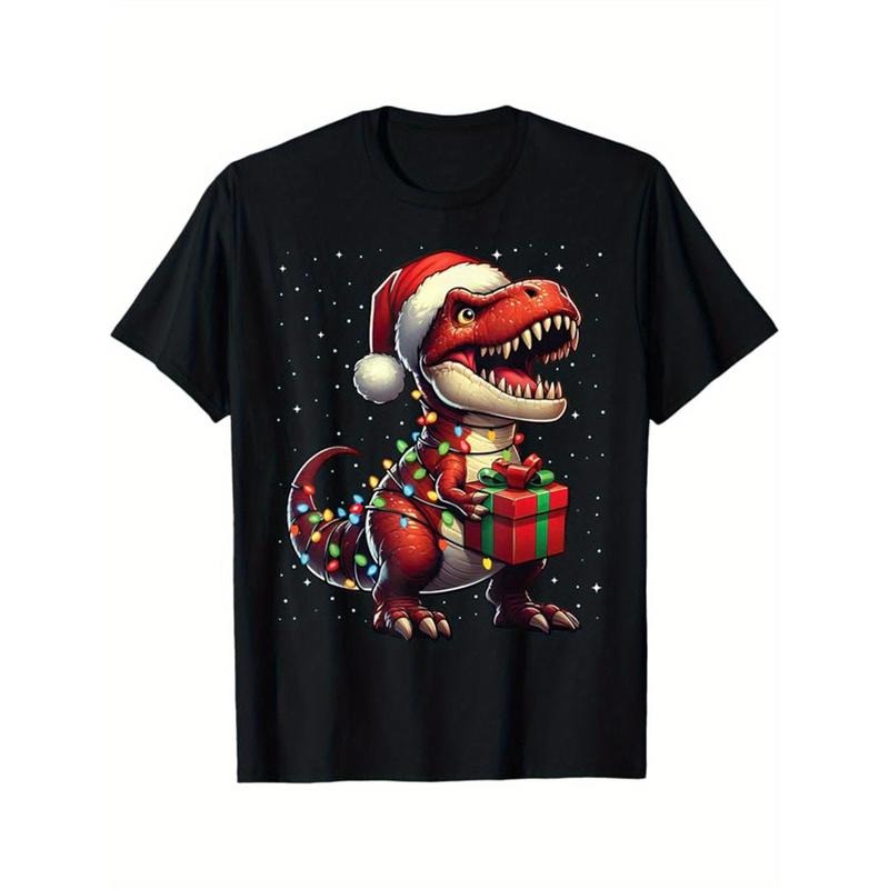 Printed Cotton Xmas Outdoor Clothes Casual Short Sleeve Crew Neck Tops Made Usa T-Shirts, Hoodie, Sweatshirt