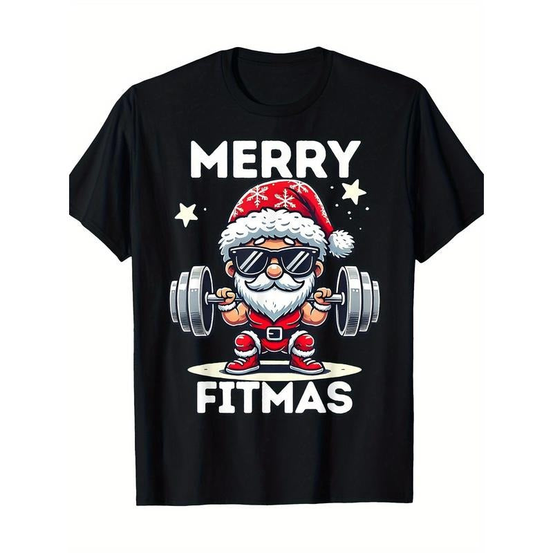 Santa Xmas Fitness Ugly Merry Fitmas 220g Made Usa T-Shirts, Hoodie, Sweatshirt
