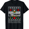 Christmas Siberian Husky Dog Husky Ugly Merry Huskymas T-Shirt Hoodie, Sweatshirt | GrindPrints.com
