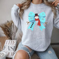 Christmas Snowman Bow Crewneck Sweatshirt Comfortable T-Shirts, Hoodie | GrindPrints.com