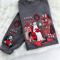 Spirit Ghost Reading Sleeve Print Comfy Sublimation Tops Menswear T-Shirts, Hoodie, Sweatshirt