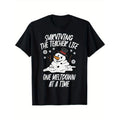 Christmas Surviving Teacher Life Meltdown Xmas Women Men T-Shirt, 100% Cotton, Gift for Men Women Dad Mom Friends,...