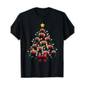 Christmas Tree American Football Lights Merry Xmas Pajama T-Shirt100% Cotton, 220g. made in usa T-Shirts, Hoodie, Sweatshirt