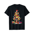 Christmas Tree Print Men's Cotton T-shirt, Graphic Tee Men's Xmas Outdoor Clothes, Men's Clothing, Casual Short Sleeve...