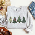 Christmas Trees, Winter, Snow, Santa Sweatshirt, Women's Crew Neck, Crewneck T-Shirts, Hoodie | GrindPrints.com