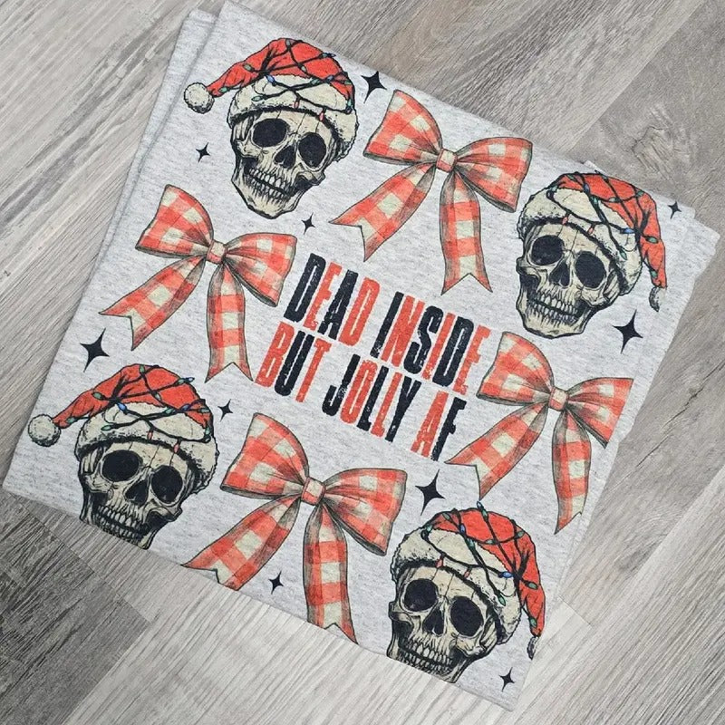 Christmas inside but Jolly Graphic Tee or Sweatshirt Hoodie | GrindPrints.com