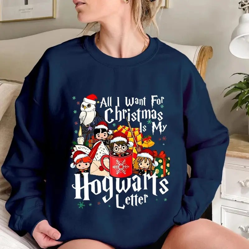 Christmas is my Poudlard Sweatshirt, HP fans, HP Gift, Harry Fans Sweatshirt T-Shirts, Hoodie | GrindPrints.com