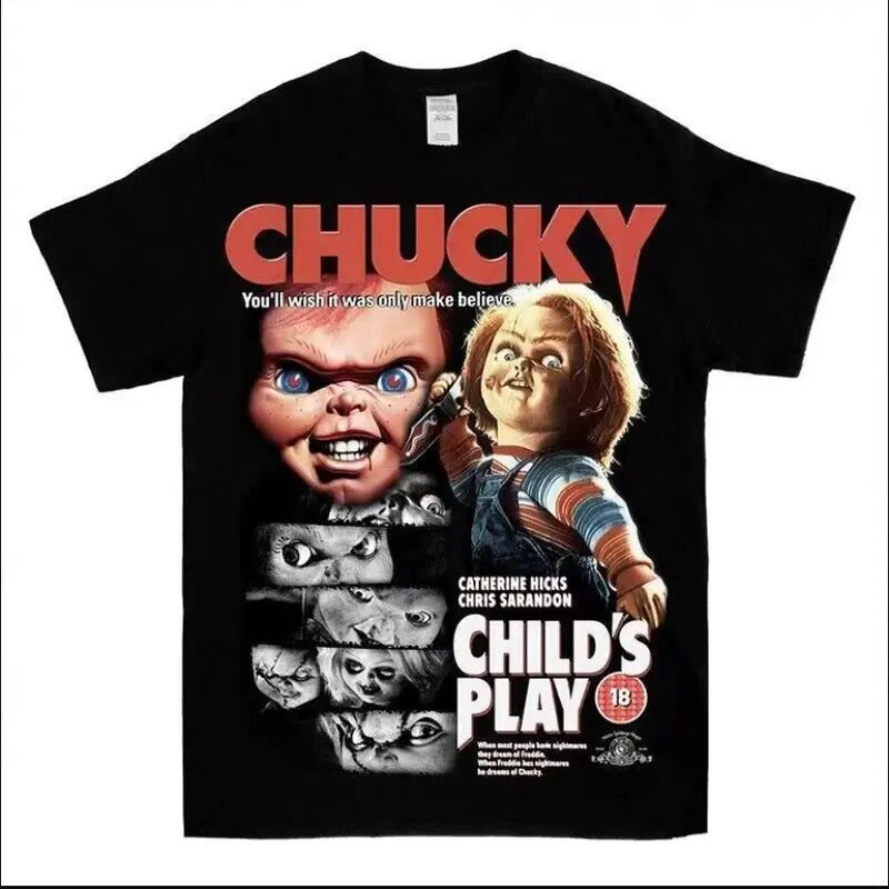 Chucky Child's Play Horror Movie T-Shirt Movie Fans Black Shirt Hoodie, Sweatshirt | GrindPrints.com