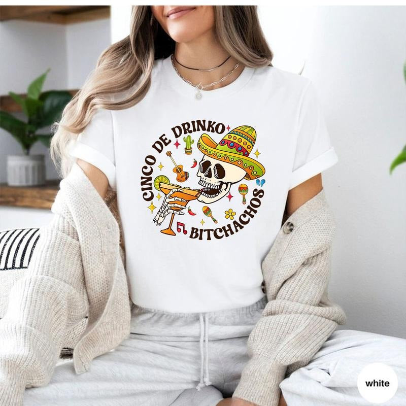 Cinco De Drinko Bitchachos Shirt, Cinco De Mayo Shirt, Mexican Holidays, Mexico Travel Shirt, Mexican Fiesta Shirt,...