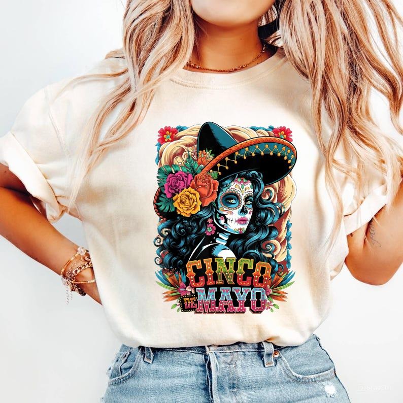 Cinco De Mayo Girls Women Mexican Fiesta Party 5 De Mayo T-Shirt, Women's Summer Casual Cotton, For Men, For Women...