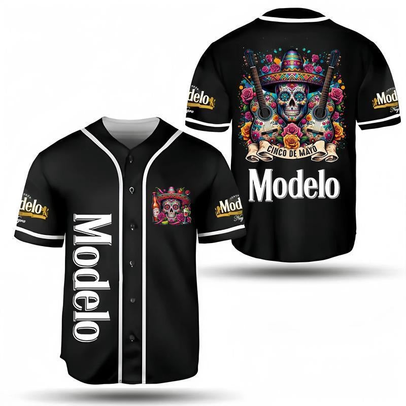 Cinco De Mayo Modelo Skull Baseball Modelo Beer T-Shirts, Hoodie, Sweatshirt