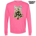 Classic Brushstroke Christmas Tree Long Sleeve Comfort Colors T-Shirt 'NLB' Hoodie, Sweatshirt | GrindPrints.com