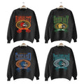 Classic Football Crewneck Sweatshirt - Black Color For All Team T-Shirts, Hoodie | GrindPrints.com