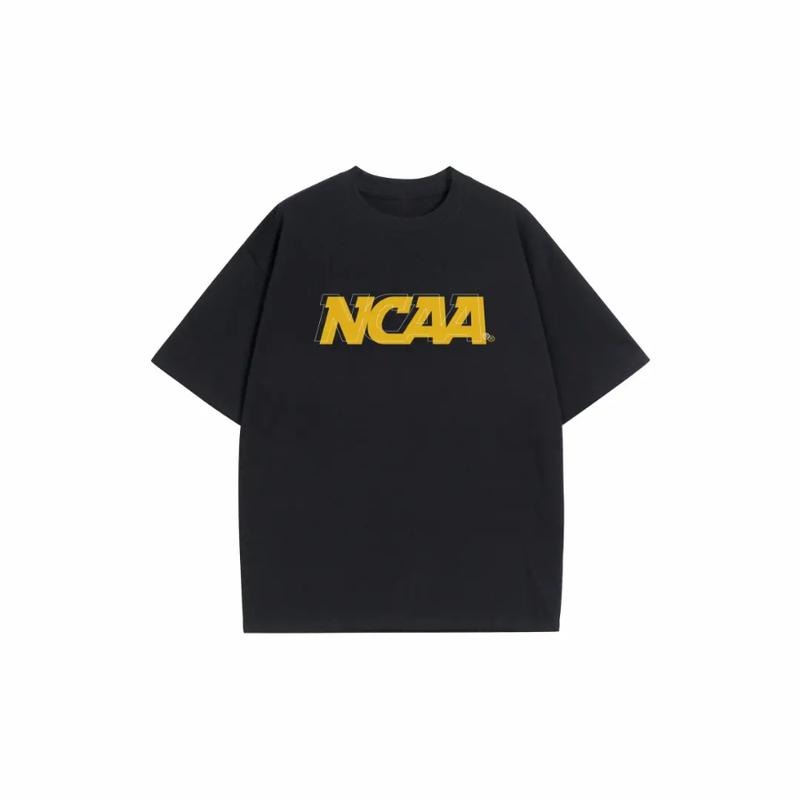 Classic Pure Cotton Sports American Simple Style Letter Print Drop Shoulder Bottoming round Neck Short Sleeve T-shirt...