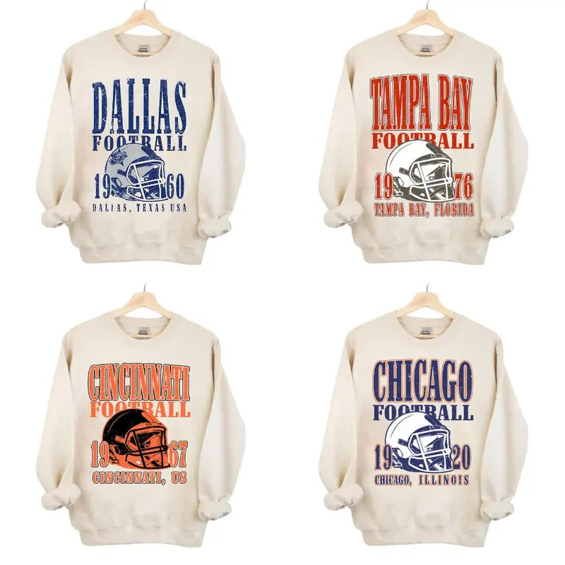 Classic Sand Football Sweatshirt - Unisex Crewneck for Sports Fans T-Shirts, Hoodie | GrindPrints.com