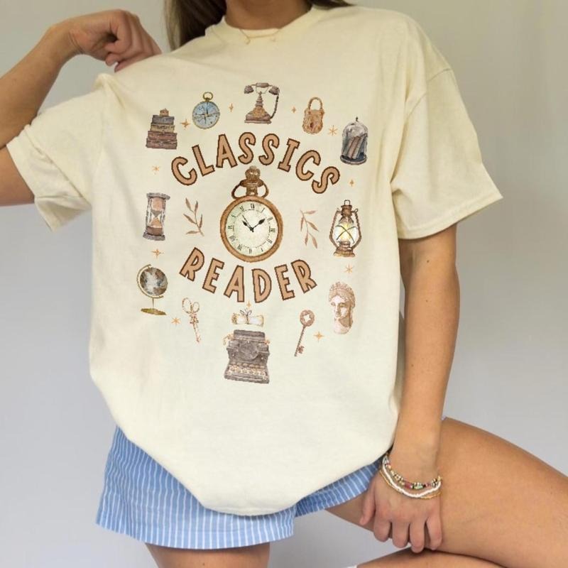 Classics Book Reader, Book Lover Shirt & Gift For Women, Booktok Reading, Bookish Gifts, Bookworm Reader, Bookstagram...