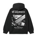 Claymore "Clare" Heavyweight Vintage Hoodie Cotton Blend Classic Anime Sweatshirt Menswear Tops Casual Long Sleeve Black...