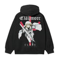 Claymore "Clare's Charge" Heavyweight Vintage Hoodie Cotton Blend Classic Anime Sweatshirt Menswear Tops Casual Long...