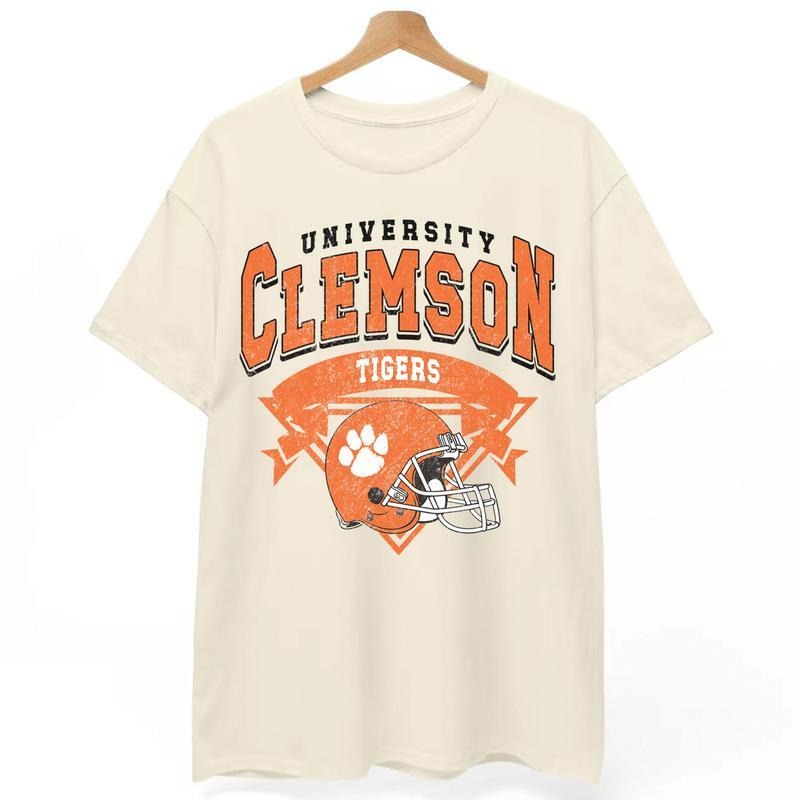 Clemson Vintage Football Tshirt, University Unisex Football Shirt Hoodie, Sweatshirt | GrindPrints.com