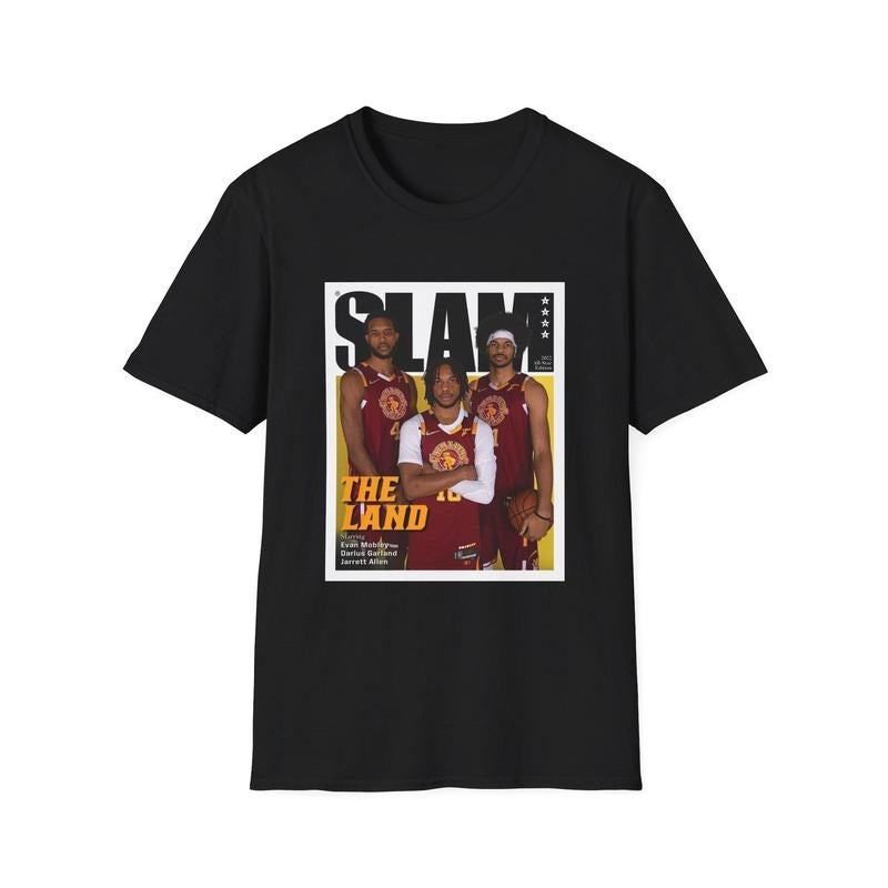 Clevelands The Land Darius Garland-Evan Mobley-Jarrett Allen Slam T-Shirt, Basketball Fan Tee, Unisex Basketball Gift...