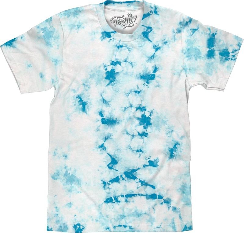 Cloud Wash T-Shirt - Blue Tie Dye Hoodie, Sweatshirt | GrindPrints.com