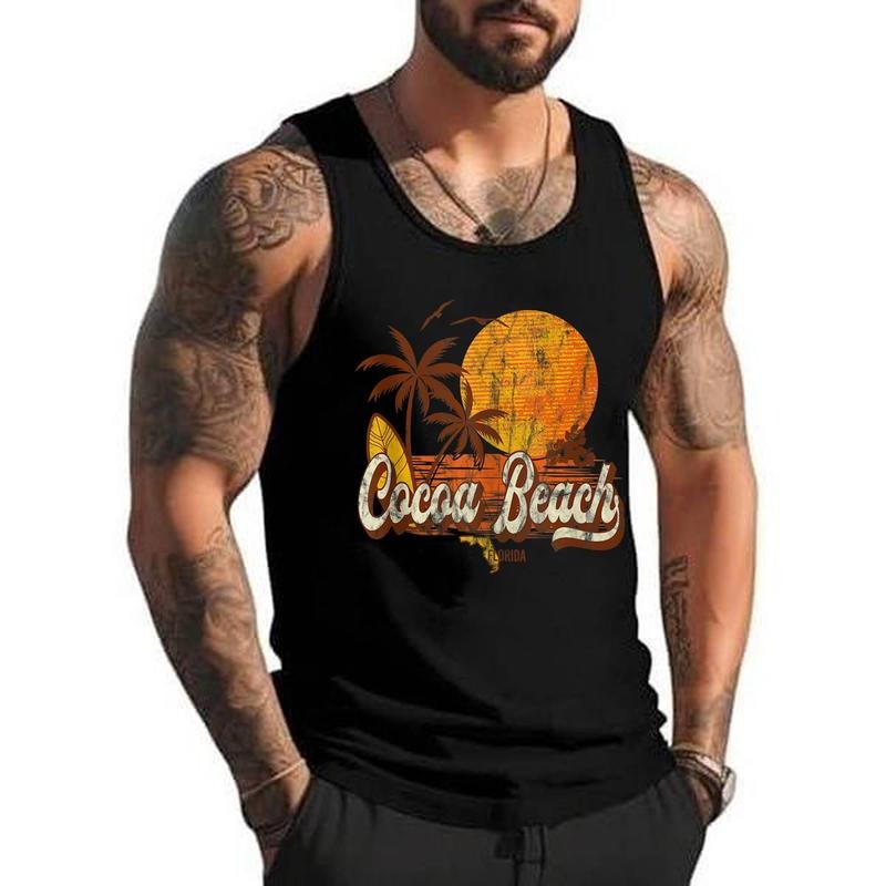 Cocoa Beach Florida FL Retro Vintage Beach Tank Top Cotton Size S 3XL T-Shirts, Hoodie, Sweatshirt