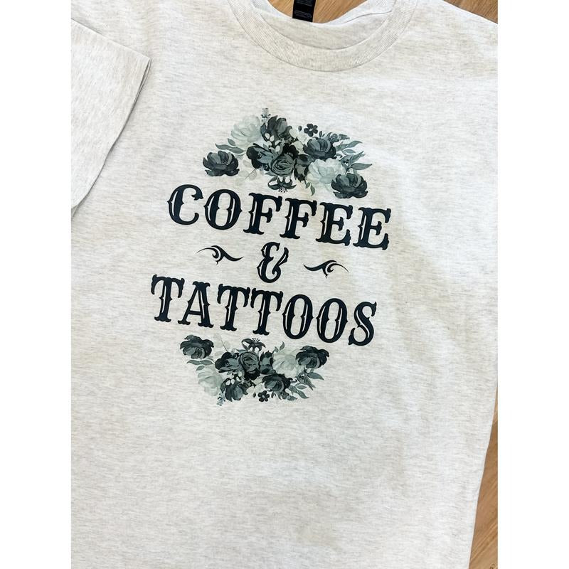 Coffee & Tattoos Graphic Tee Hoodie, Sweatshirt | GrindPrints.com