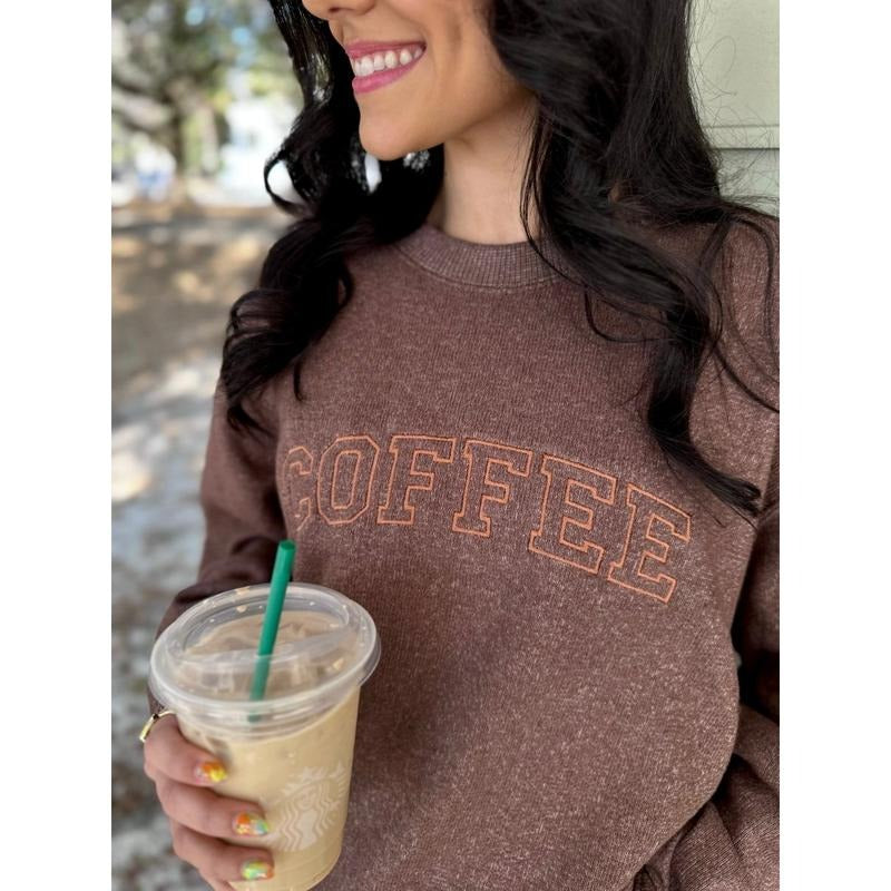 'Coffee' Embroidered Nantucket Knit T-Shirts, Hoodie, Sweatshirt | GrindPrints.com