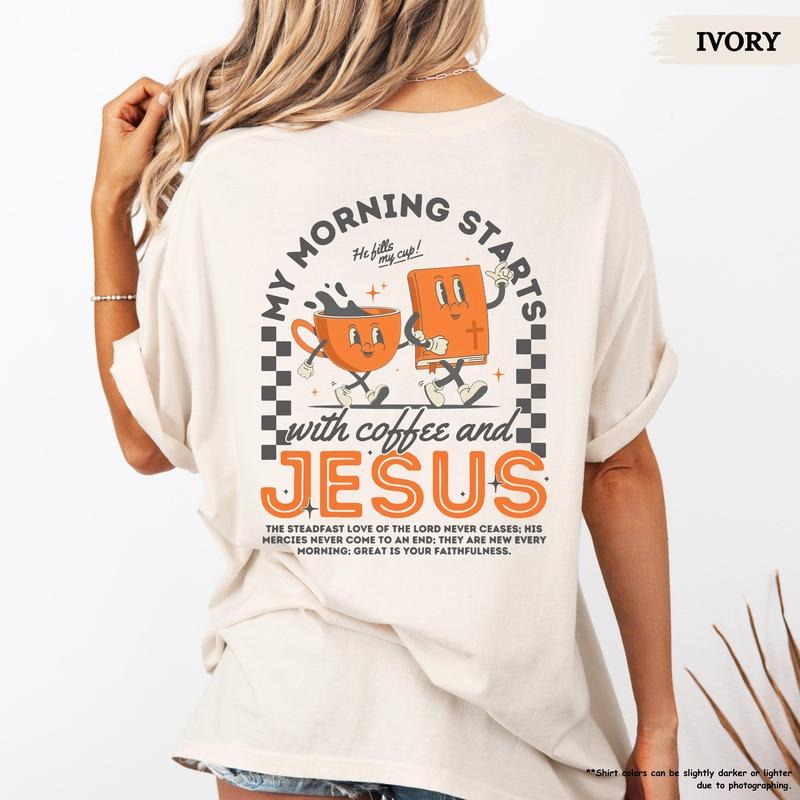 Coffee And Jesus ,Retro Christian ,Coffee Lover Gift Bible Verse ,Faith Based ,Gift For Christian  T-shirt, sweater and...