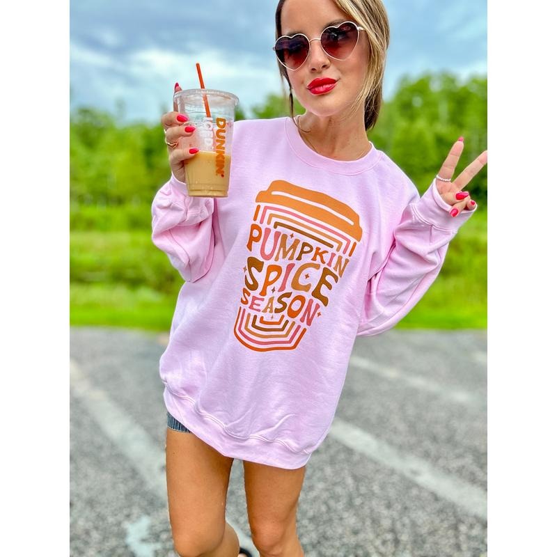 Coffee Cup Pumpkin Spice Graphic Top T-Shirts, Hoodie, Sweatshirt | GrindPrints.com