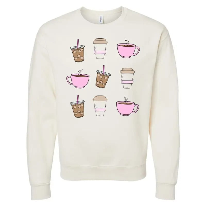 'Coffee Girlie' Crewneck Sweatshirt T-Shirts, Hoodie | GrindPrints.com