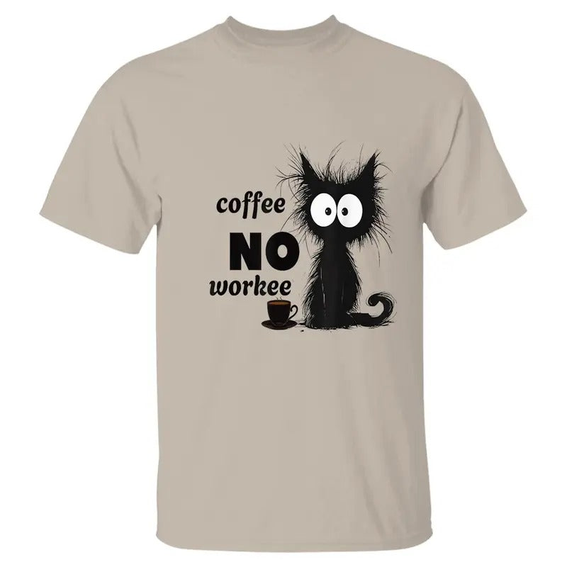 Coffee No Workee Cat T-Shirt