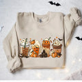 Coffee Pumpkin Halloween Crewneck Sweatshirt Hoodie Tshirt, Halloween 2024 Gifts | GrindPrints.com