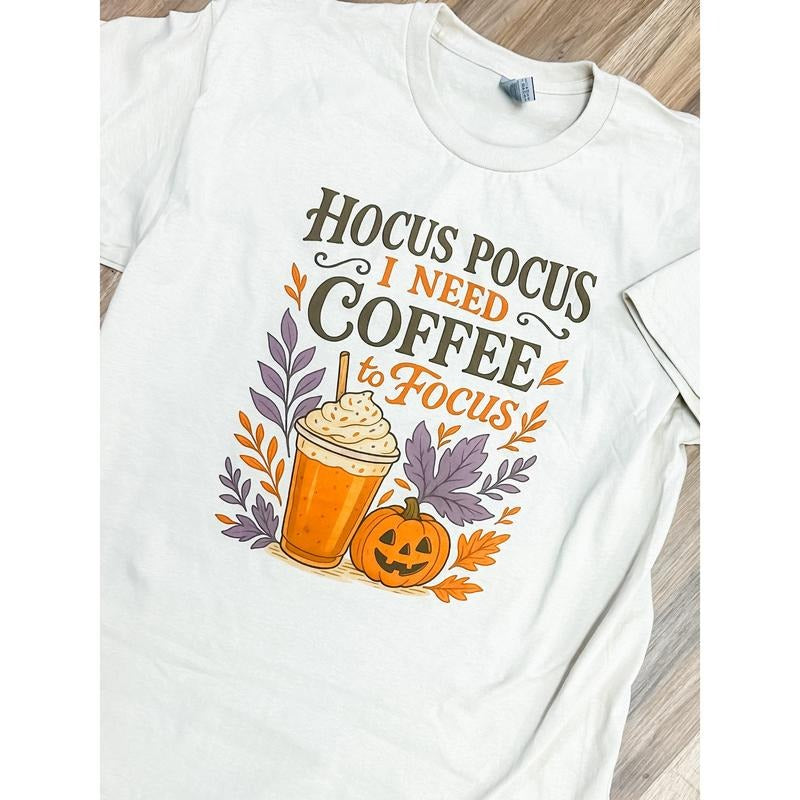Coffee To Focus Graphic Top T-Shirts, Hoodie, Sweatshirt | GrindPrints.com