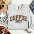 Coffee Weather Crewneck Sweatshirt - Trendy Gift for Coffee Lovers, Christmas Sweatshirt Cotton Menswear Tops T-Shirts,...