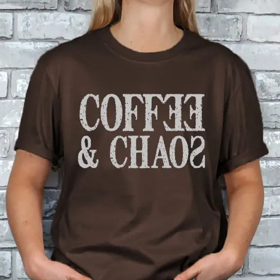 Coffee and Chaos T-shirt Hoodie, Sweatshirt | GrindPrints.com