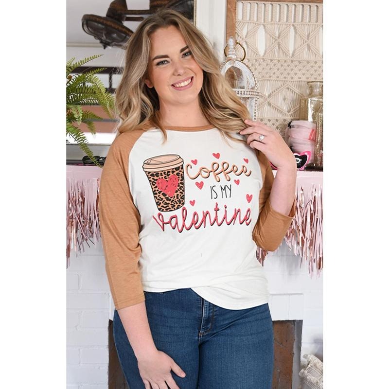 Coffee is My Valentine Raglan T-Shirts, Hoodie, Sweatshirt | GrindPrints.com