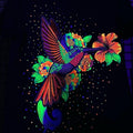 Colibri flor T-shirt Cotton Black Crewneck Hoodie, Sweatshirt | GrindPrints.com