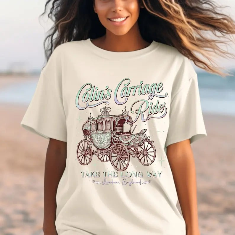 Colin Bridgerton's Carriage Rides Shirt, Colin And Fenelope Fan  Shirt, Bridgerton Season 3 Fan Shirts, Book Lover Gift...