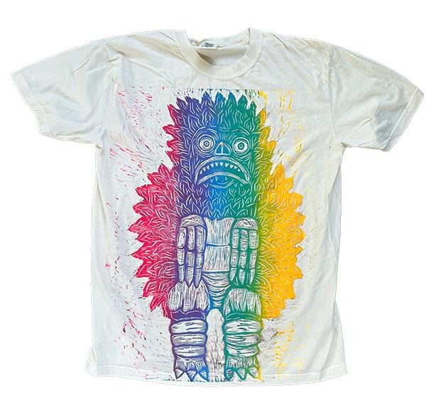 Collosal Kaiju  Hand printed  T Shirt Menswear Cotton Top Graphic Long Hoodie, Sweatshirt | GrindPrints.com