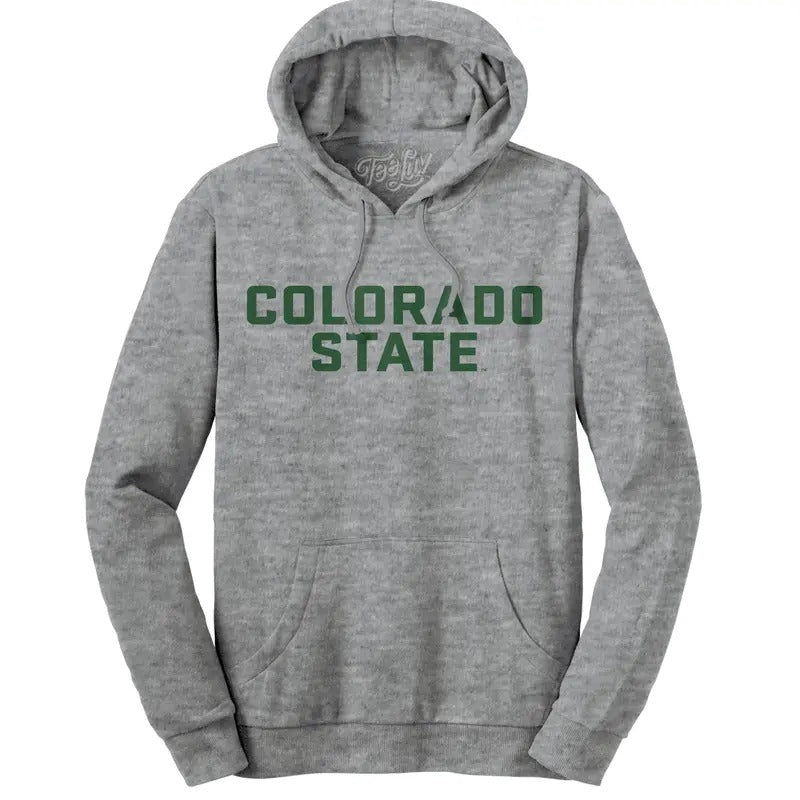 Colorado State University Hooded Sweatshirt - Gray T-Shirts, Hoodie | GrindPrints.com