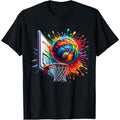 Colorful Basketball Tie Dye Color Splash Basketball Hoop Net T-Shirt made in usa Hoodie, Sweatshirt | GrindPrints.com