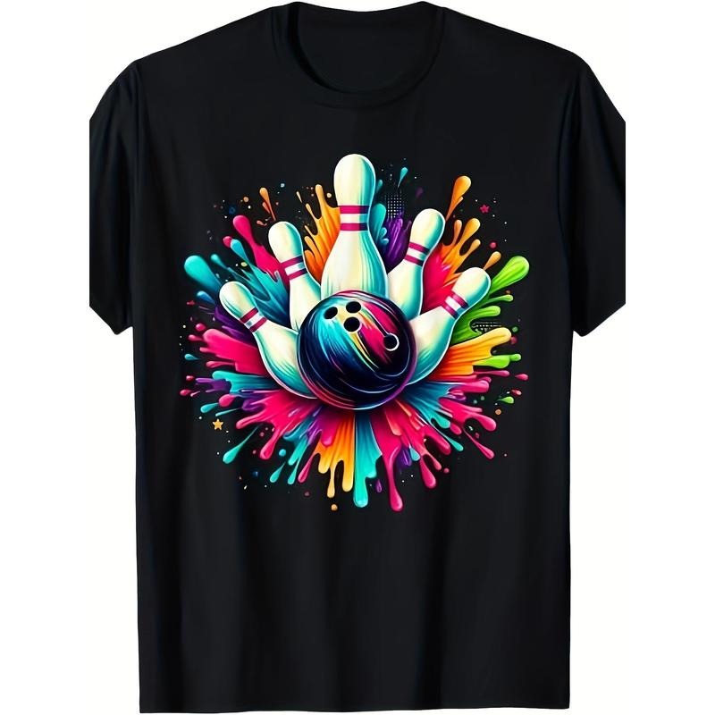 Colorful Bowling Game Day Bowling Cute Colorsplash Ball T-Shirt made in usa Hoodie, Sweatshirt | GrindPrints.com