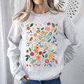 Colorful Delicate Floral Pattern, Leaves, Flowers Sweatshirt T-Shirts, Hoodie | GrindPrints.com