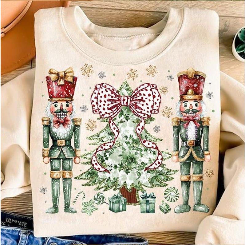 Colorful Gold Glitter Chinoiserie Tree Shirt Coquette Green Millennial Shirt Nutcrackers Shirt Preppy T-Shirts, Hoodie, Sweatshirt
