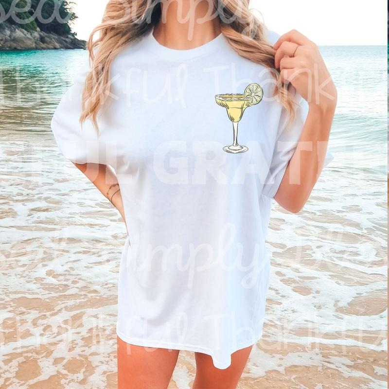 Colorful Margarita Sippin' With Patch DTF Transfers - THIS IS NOT A SHIRT Hoodie, Sweatshirt | GrindPrints.com