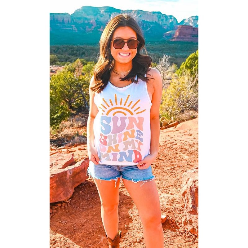 Colorful Sunshine on My Mind Tank T-Shirts, Hoodie, Sweatshirt | GrindPrints.com