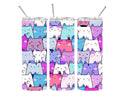 Colorful cats 20oz  stainless steel tumbler T-Shirts, Hoodie, Sweatshirt | GrindPrints.com